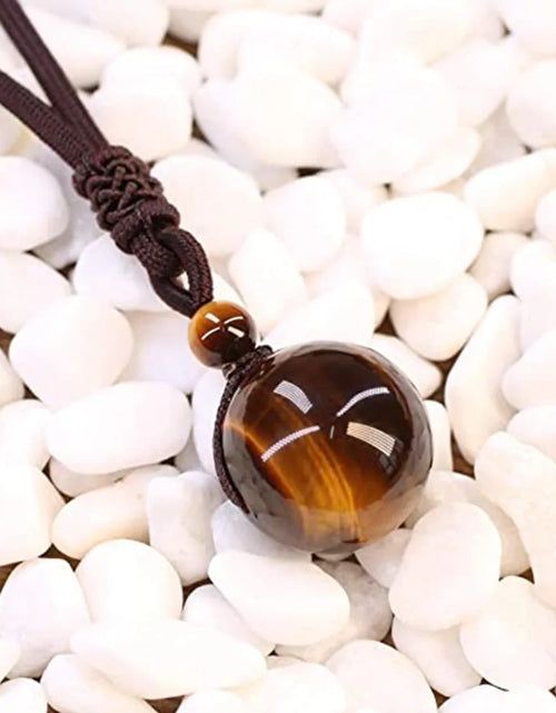 Load image into Gallery viewer, Tiger Eye Stone Pendant Necklace
