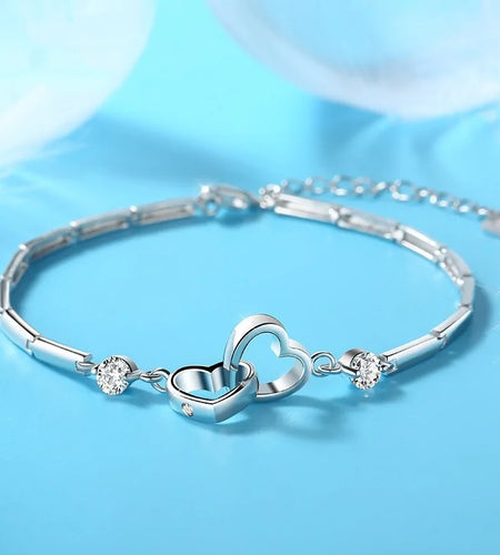 Double Heart Bracelet
