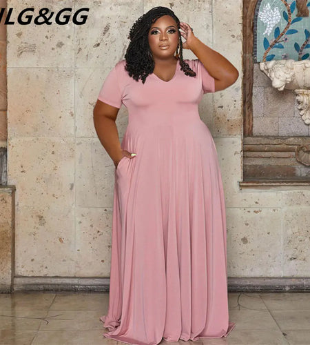 A-Line Long Plus Size Dress