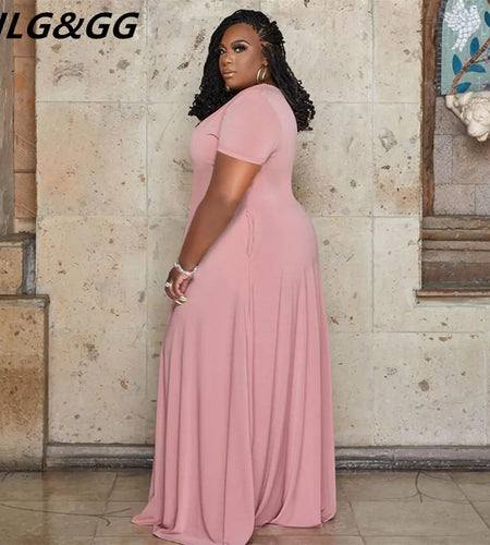 A-Line Long Plus Size Dress